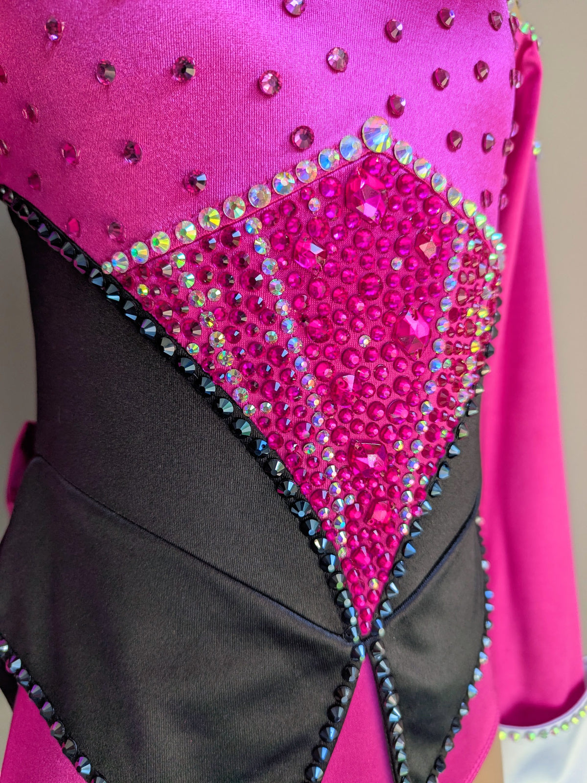 Showtime Tuxedo Leotard with Bow - Pink, Black & White Satin Dazzle Pack 