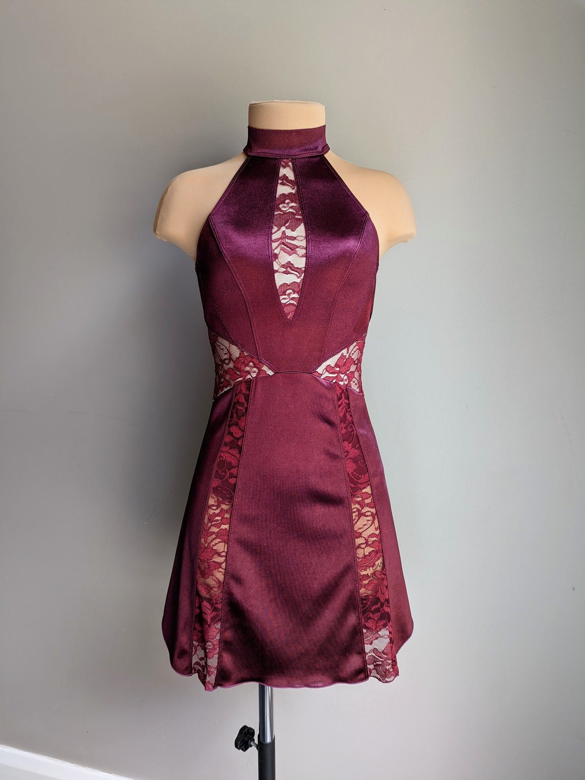 Mystique Slip Dress - Maroon Satin 