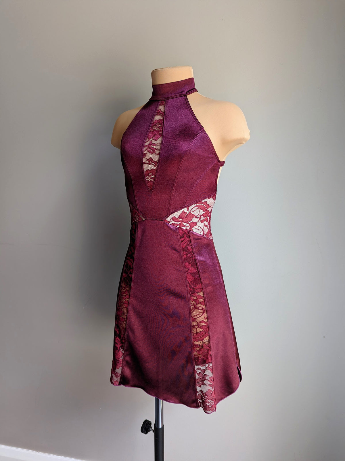 Mystique Slip Dress - Maroon Satin 