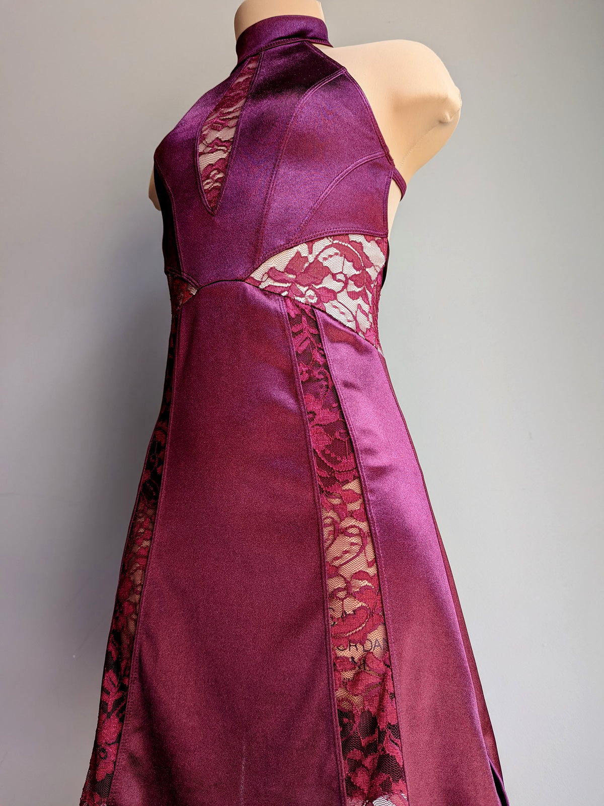 Mystique Slip Dress - Maroon Satin 