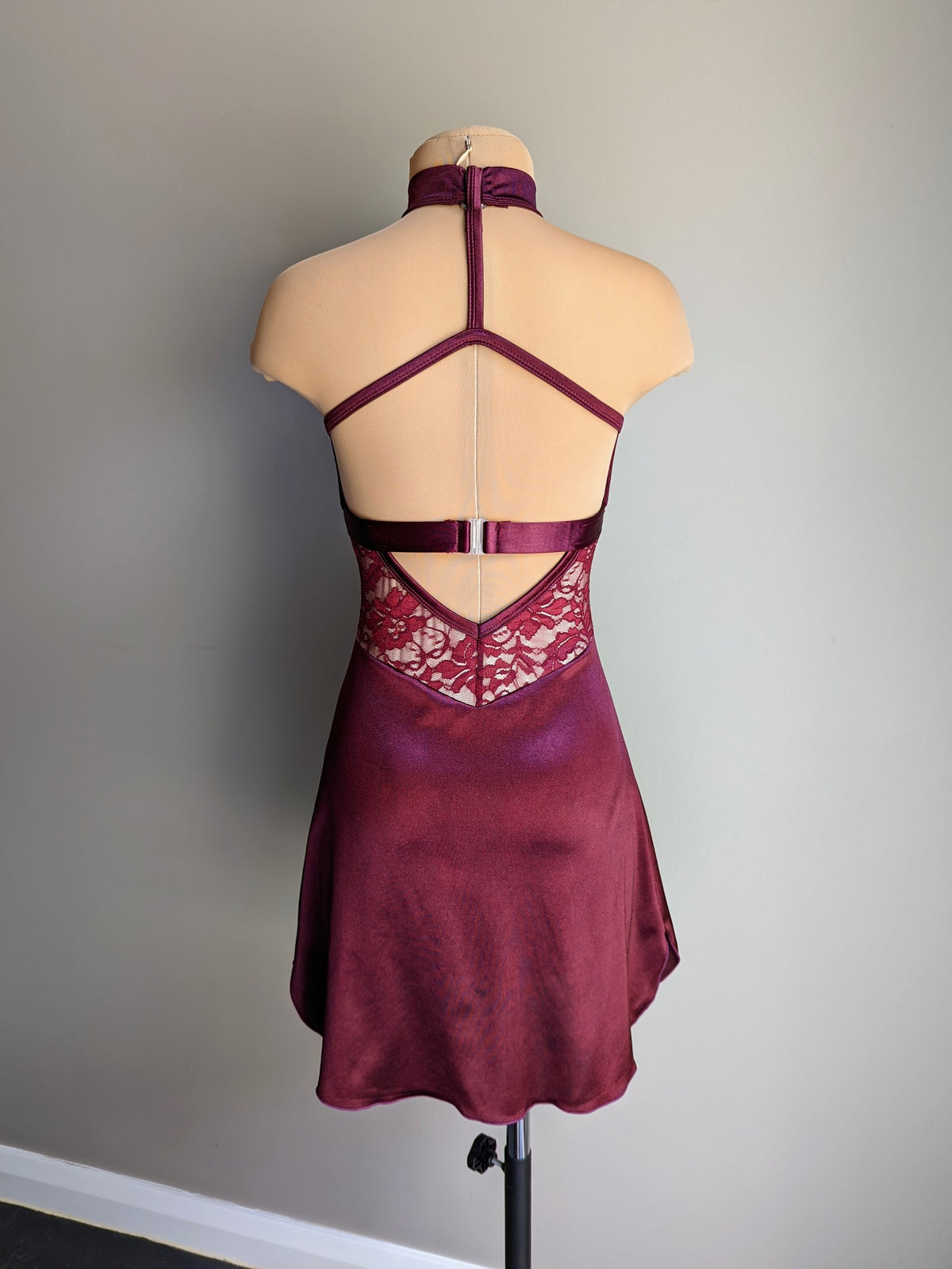 Mystique Slip Dress - Maroon Satin 