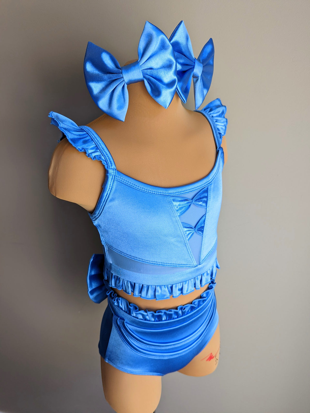 Pinky Promise - Cornflower Blue Satin 