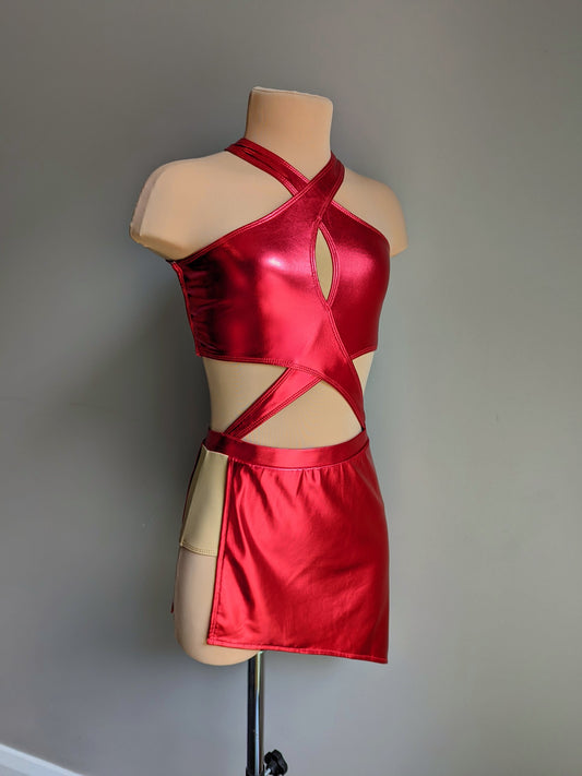 Threshold - Red Metallic Lycra 