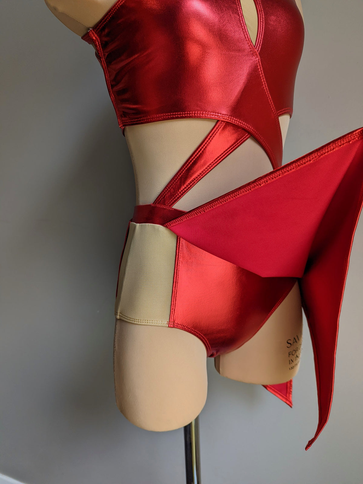 Threshold - Red Metallic Lycra 