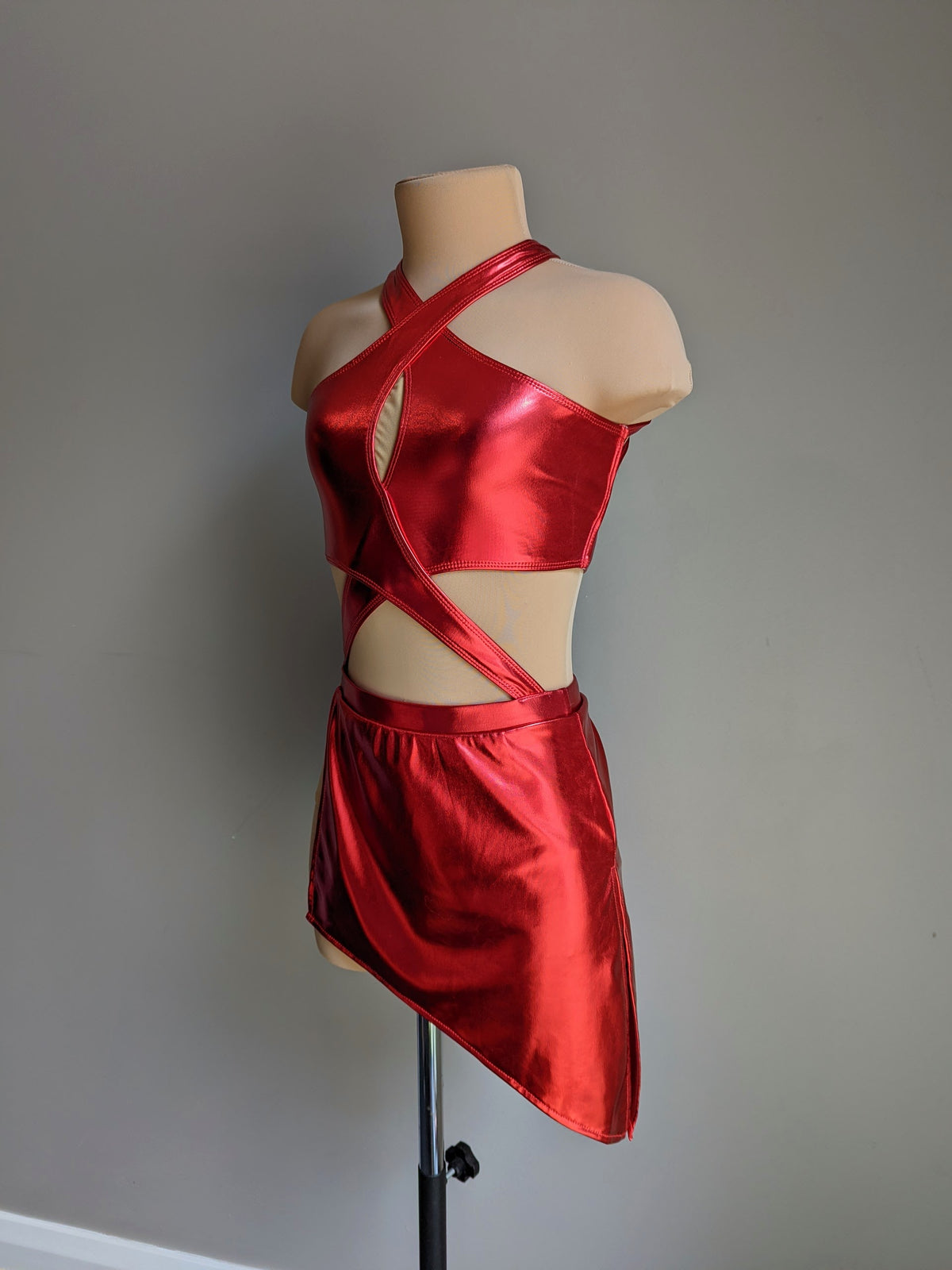 Threshold - Red Metallic Lycra 