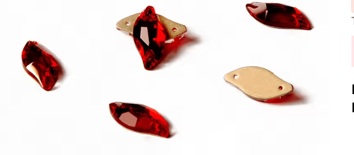 Premium Ultra Glass Siam Leaf Rhinestones & Flatbacks