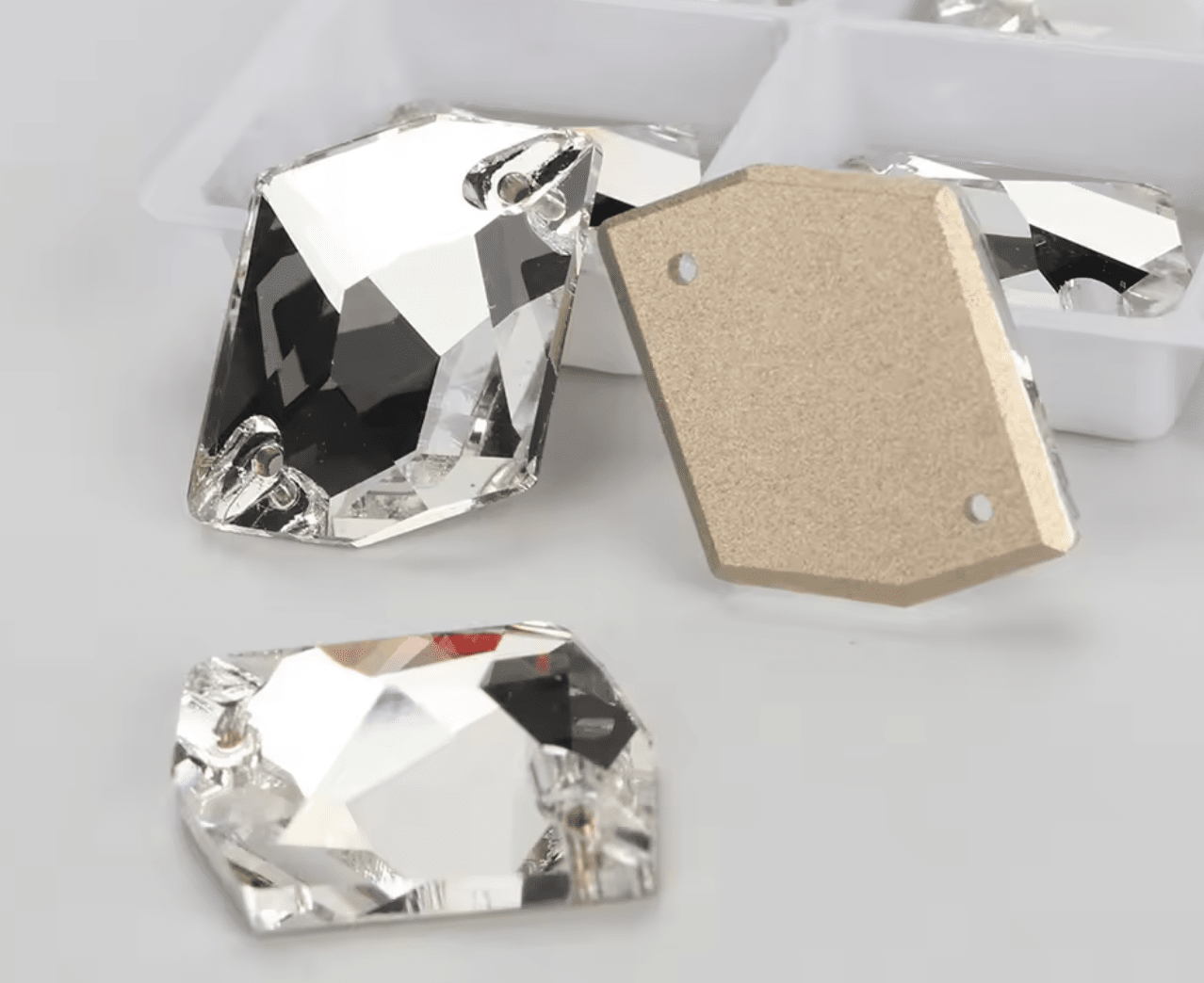 Ultra premium Glass Crystal Squashed Square Rhinestones & Flatbacks