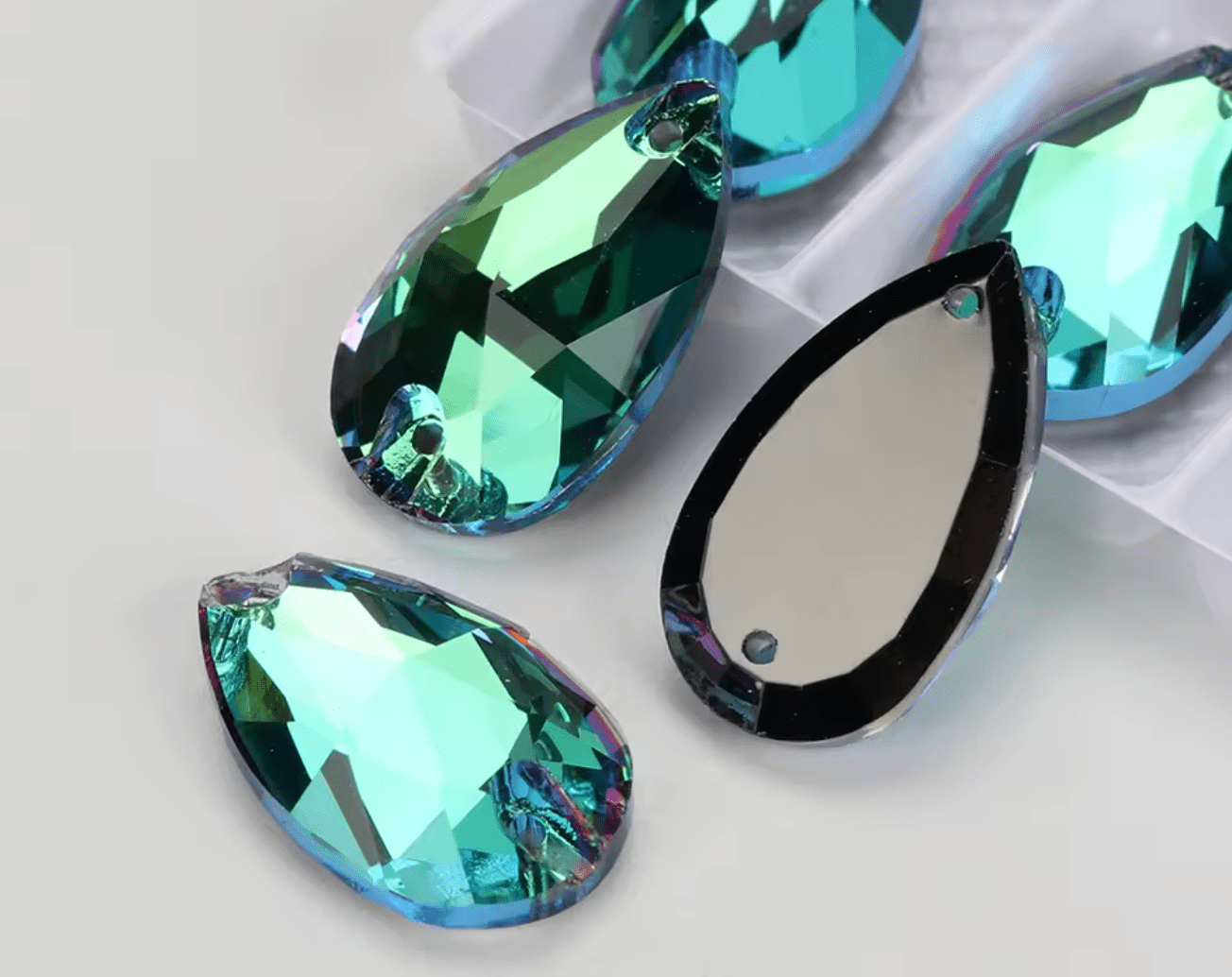 Premium Ultra Glass Sphinx Teardrops Rhinestones & Flatbacks