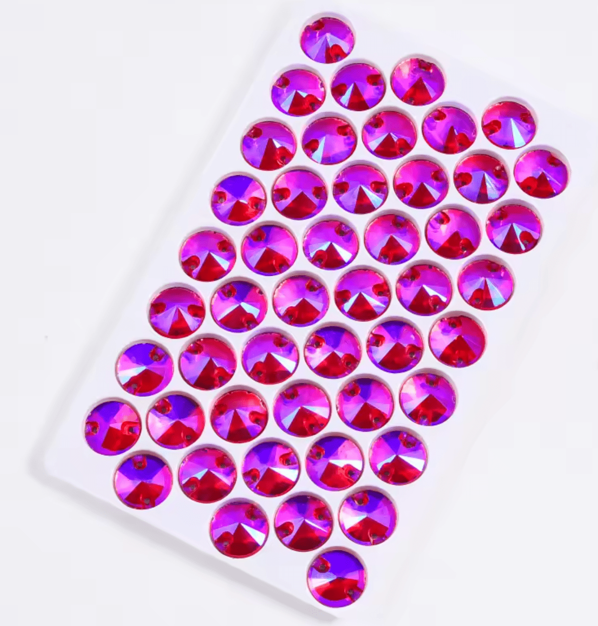 Standard Siam AB Glass Rivoli Rhinestones & Flatbacks