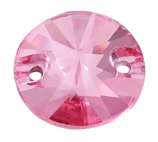 Standard Light Pink Glass Rivoli Rhinestones & Flatbacks