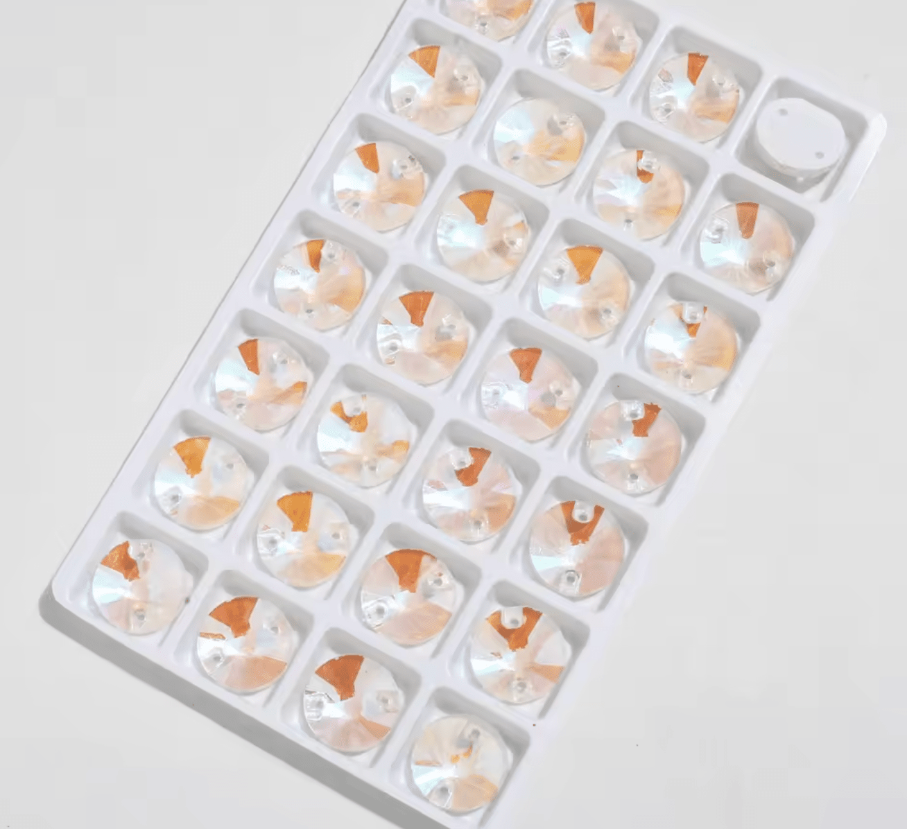 White Delite Rivoli - Glass Rhinestones & Flatbacks