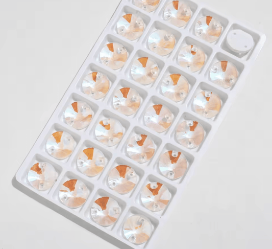 White Delite Rivoli - Glass Rhinestones & Flatbacks