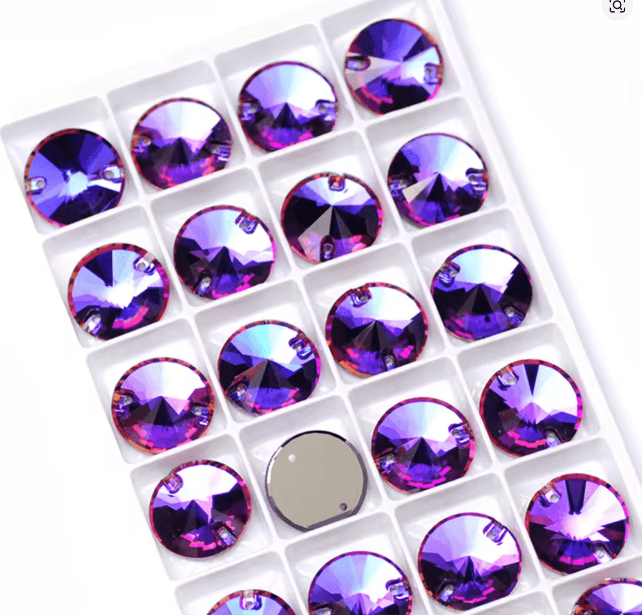 Premium Ultra Glass Heliotrope Purple Rivoli Rhinestones & Flatbacks