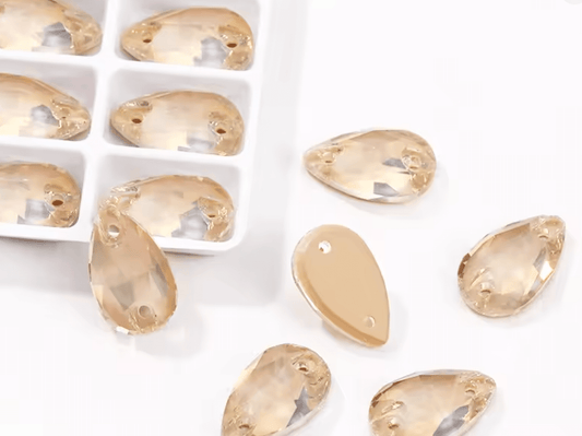 Premium Ultra Glass Silk Tear Drops Rhinestones & Flatbacks