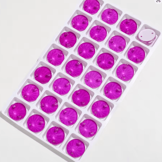 Amethyst Mocha Glass Rivoli Rhinestones & Flatbacks