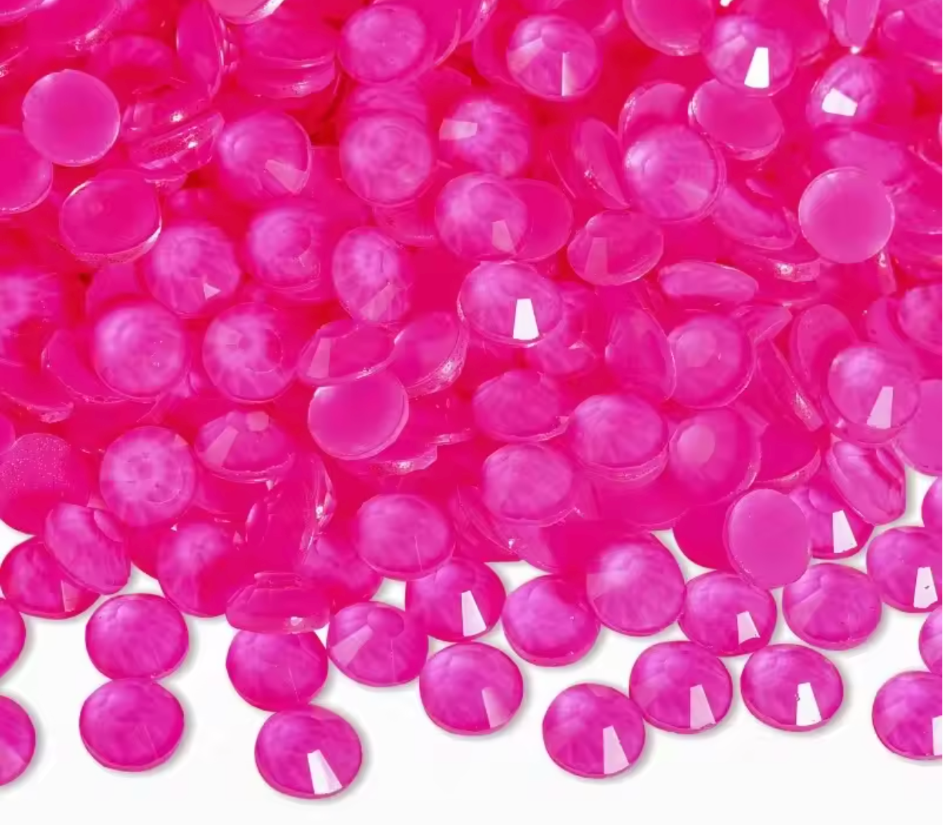 Standard Hot Pink Neon Glass Rhinestones Rhinestones & Flatbacks