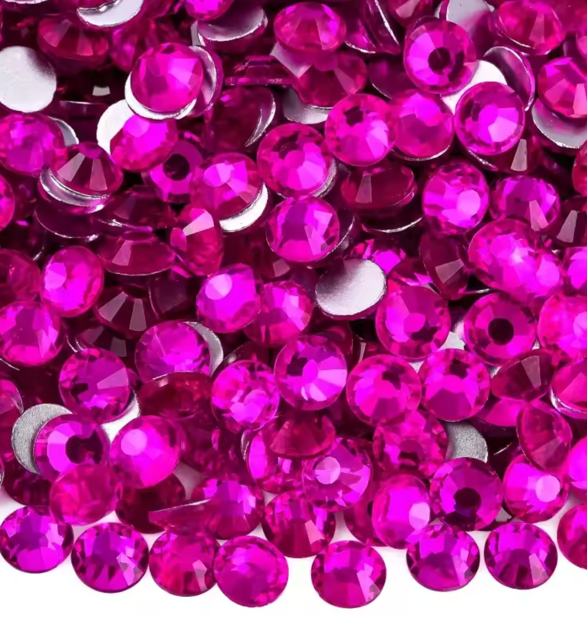 Standard Hot Pink Glass Rhinestones Rhinestones & Flatbacks