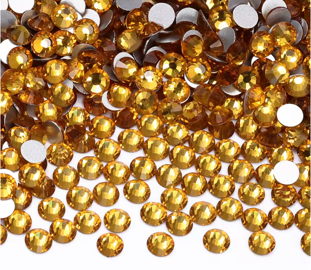 Light Topaz Glass Rhinestone Rhinestones & Flatbacks