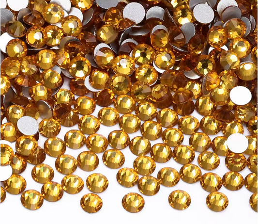 Light Topaz Glass Rhinestone Rhinestones & Flatbacks