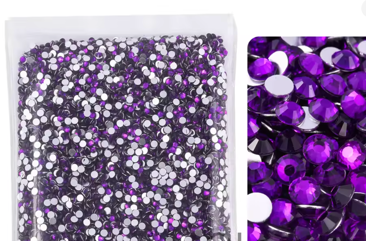 Violet Purple Glass Rhinestones Rhinestones & Flatbacks