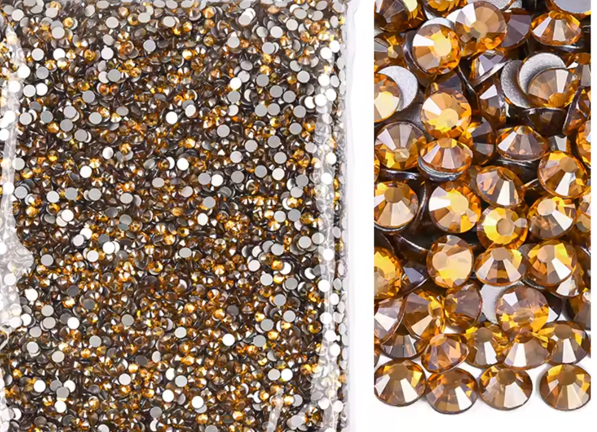 Topaz Satin Glass Rhinestones Rhinestones & Flatbacks