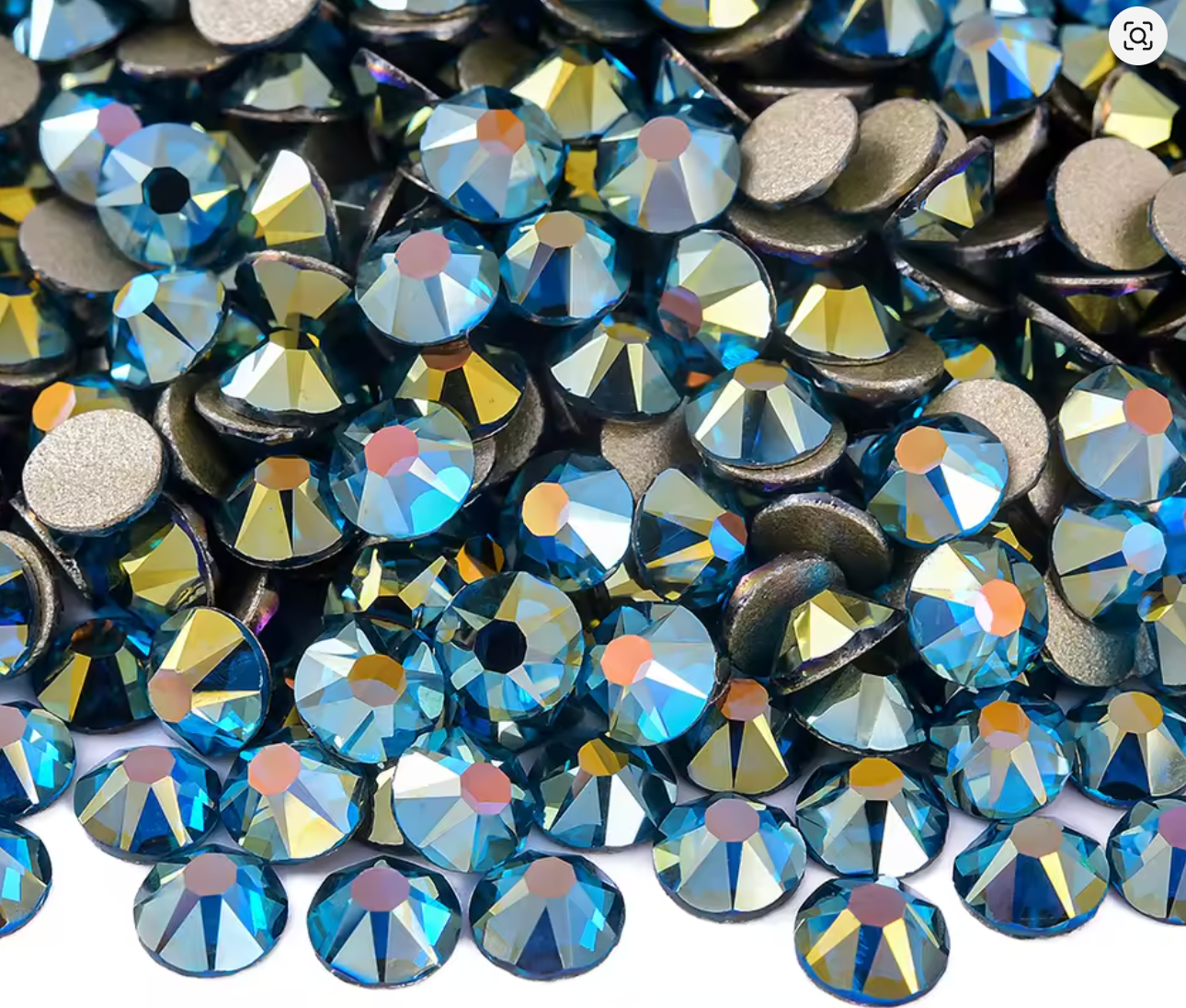 Peacock Blue AB - Deluxe Rhinestones & Flatbacks