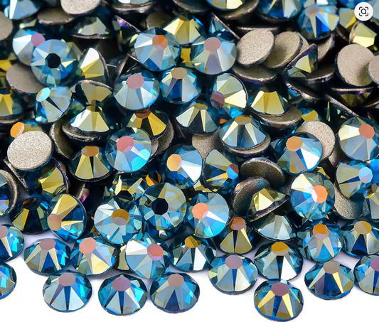 Peacock Blue AB - Deluxe Rhinestones & Flatbacks