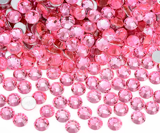 Dark Pink Glass Rhinestones Rhinestones & Flatbacks