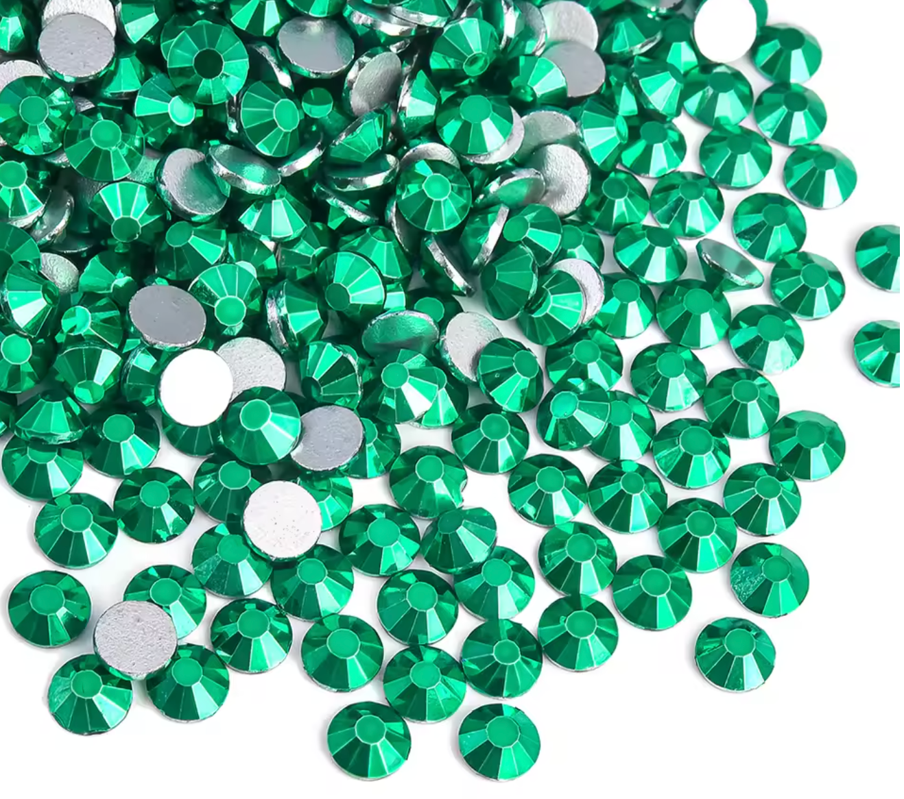 Metalic Emerald Glass Rhinestones Rhinestones & Flatbacks