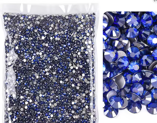 Sapphire Blue Satin Glass Rhinestones Rhinestones & Flatbacks
