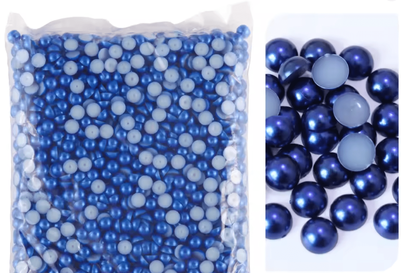 Sapphire Matt Flatback Pearls Rhinestones & Flatbacks