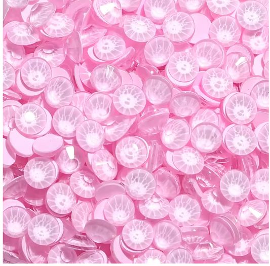 Snowy Light Pink Neon Glass Rhinestones Rhinestones & Flatbacks