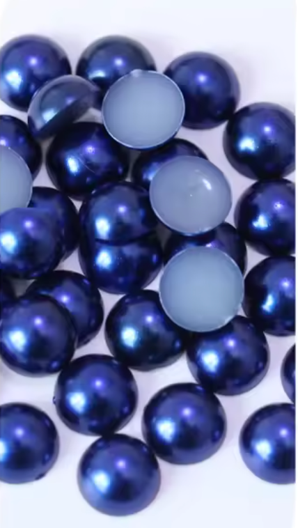 Sapphire Matt Flatback Pearls Rhinestones & Flatbacks