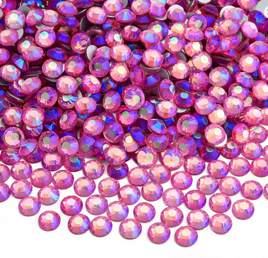 Dark Pink AB Glass Rhinestones Rhinestones & Flatbacks