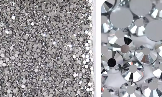 Light Silver Glass Rhinestones Rhinestones & Flatbacks