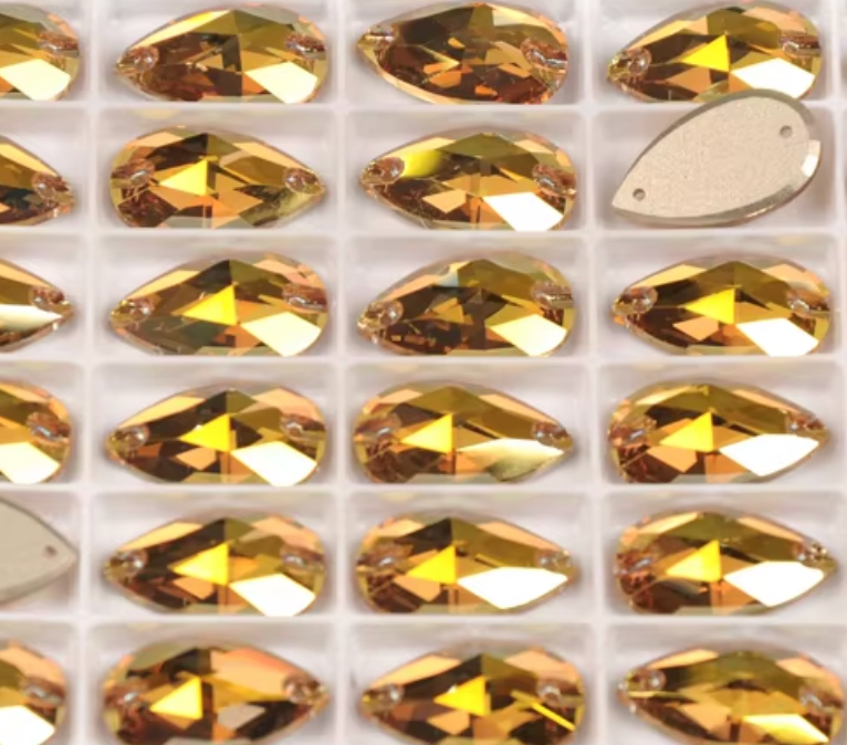 Gold Glass Tear Drops