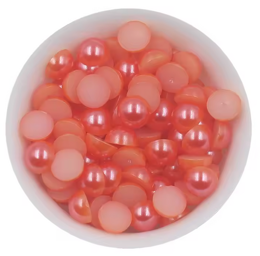 Deluxe Tangerine Flatback Pearls Rhinestones & Flatbacks