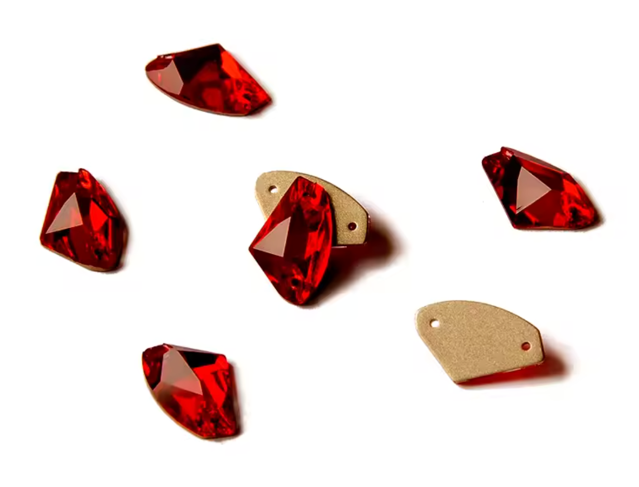 Premium Dark Siam Galactic Glass Shapes Rhinestones & Flatbacks