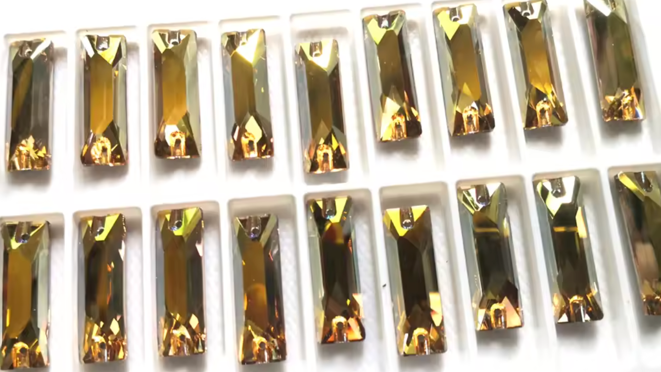 Premium Sunshine Glass Baguette Rhinestones & Flatbacks