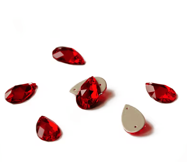 Premium Ultra Glass Siam aTear Drops Copy Rhinestones & Flatbacks