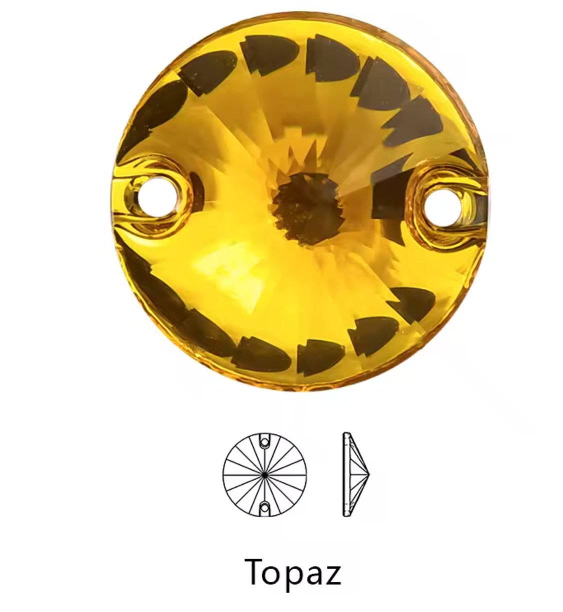 Light Topaz Resin Shapes Rhinestones & Flatbacks