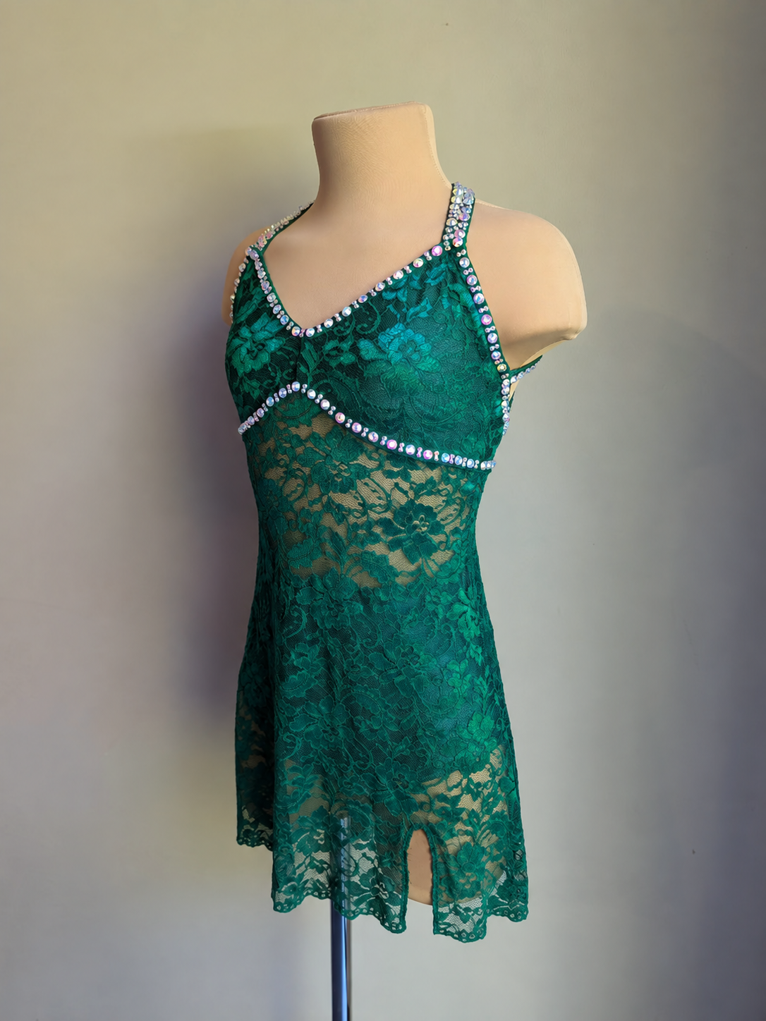 Emerald Silhouette 2.0 Slip Dress - Barely There Dazzling by DMDC 
