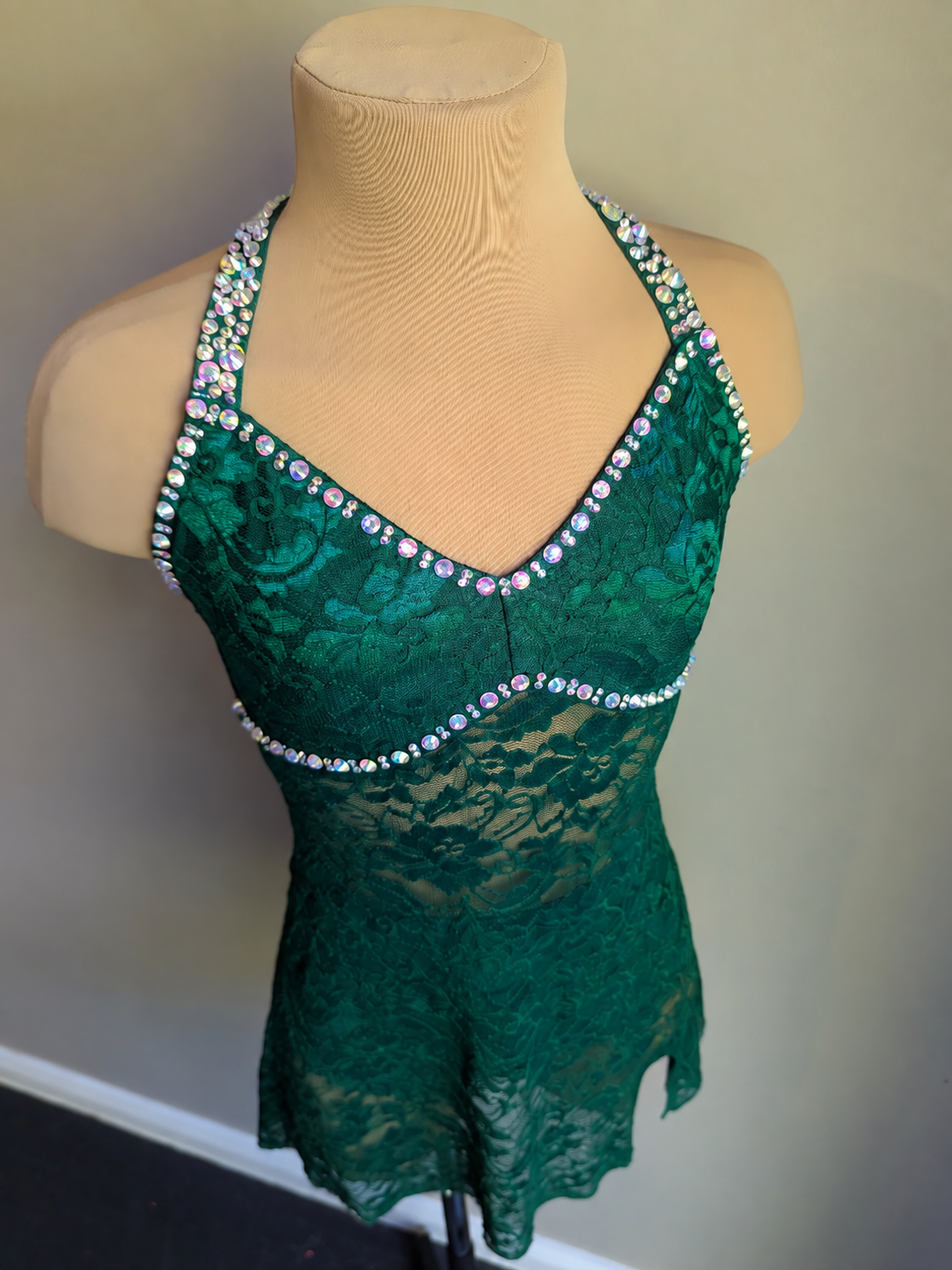 Emerald Silhouette 2.0 Slip Dress - Barely There Dazzling by DMDC 