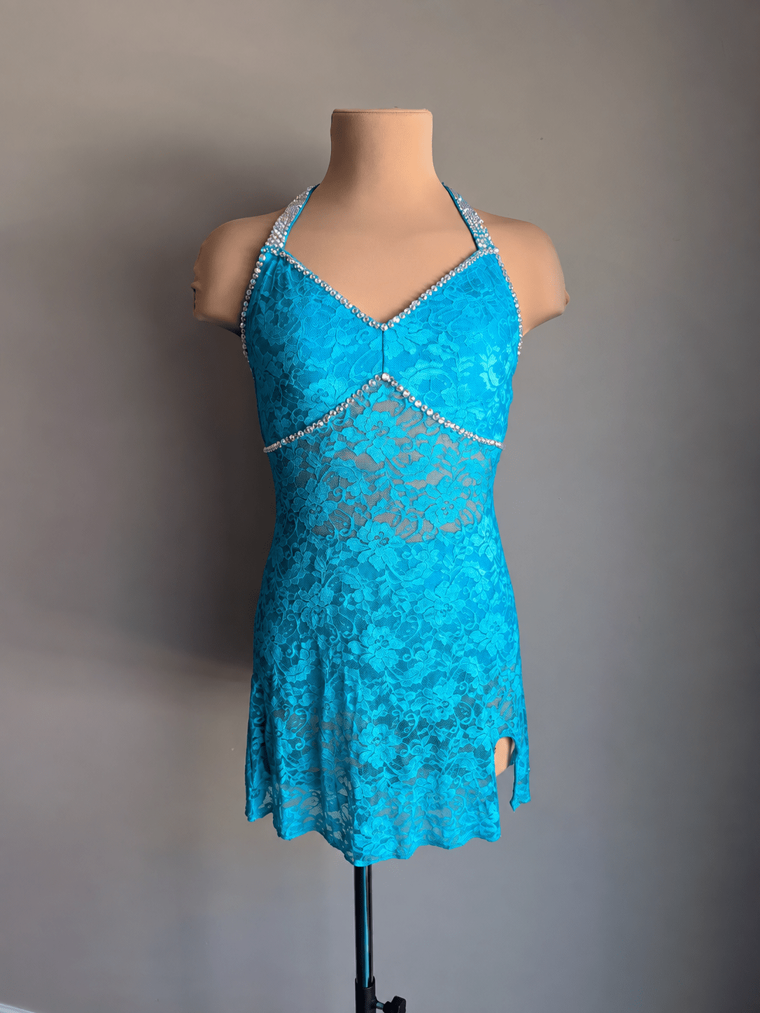 Teal Silhouette Slip Dress - Barely There Dazzling by DMDC 