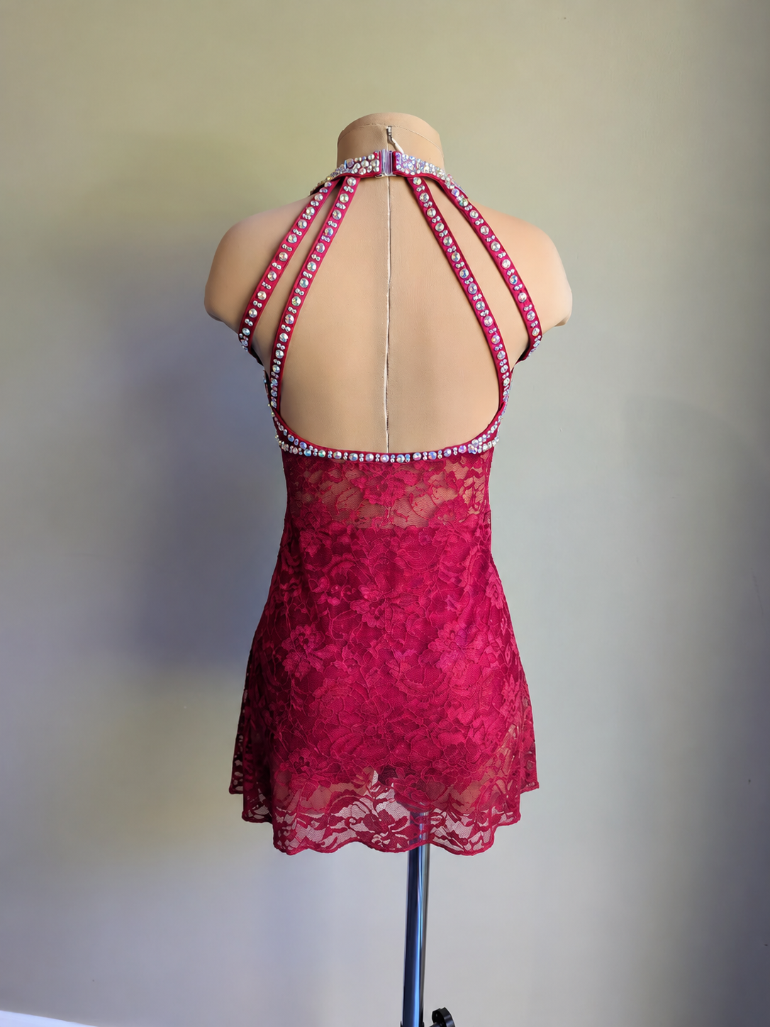 Burgundy Silhouette 2.0 Slip Dress - Barely There Dazzling by DMDC 