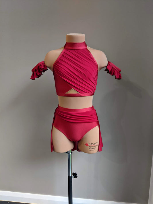 Adelaide Set - Burgundy - Dazzle Me Dancewear