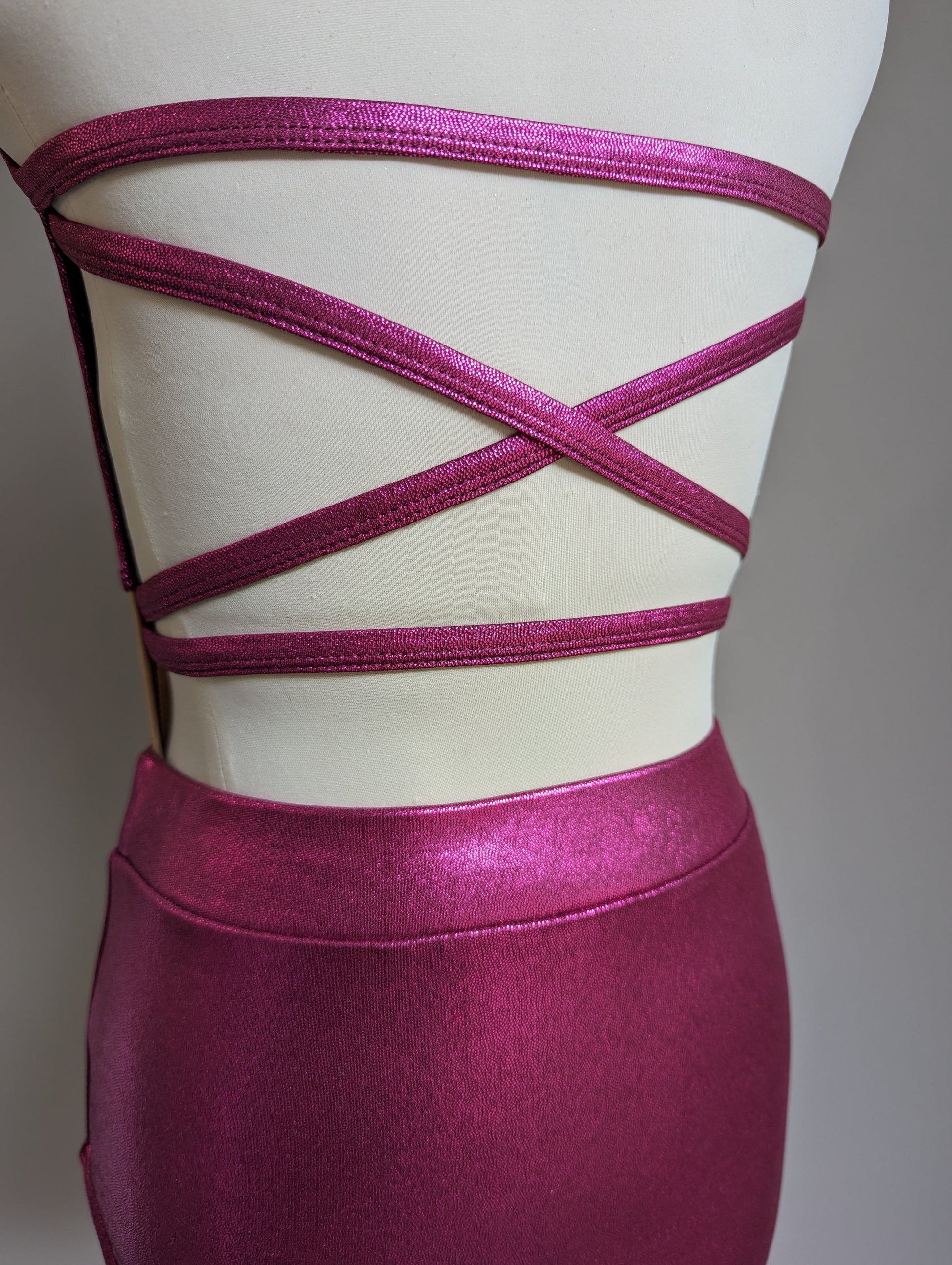 Blossom Leotard Base Costume - Pink Hologram - Dazzle Me Dancewear