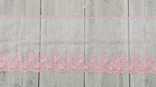 Blush Border Embroidered Trim - Lot - Dazzle Me Dancewear