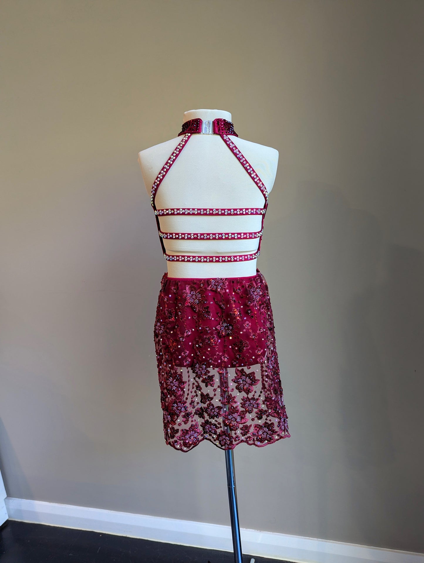 Burgundy Melody | 10 - 12yrs - Dazzle Me Dancewear