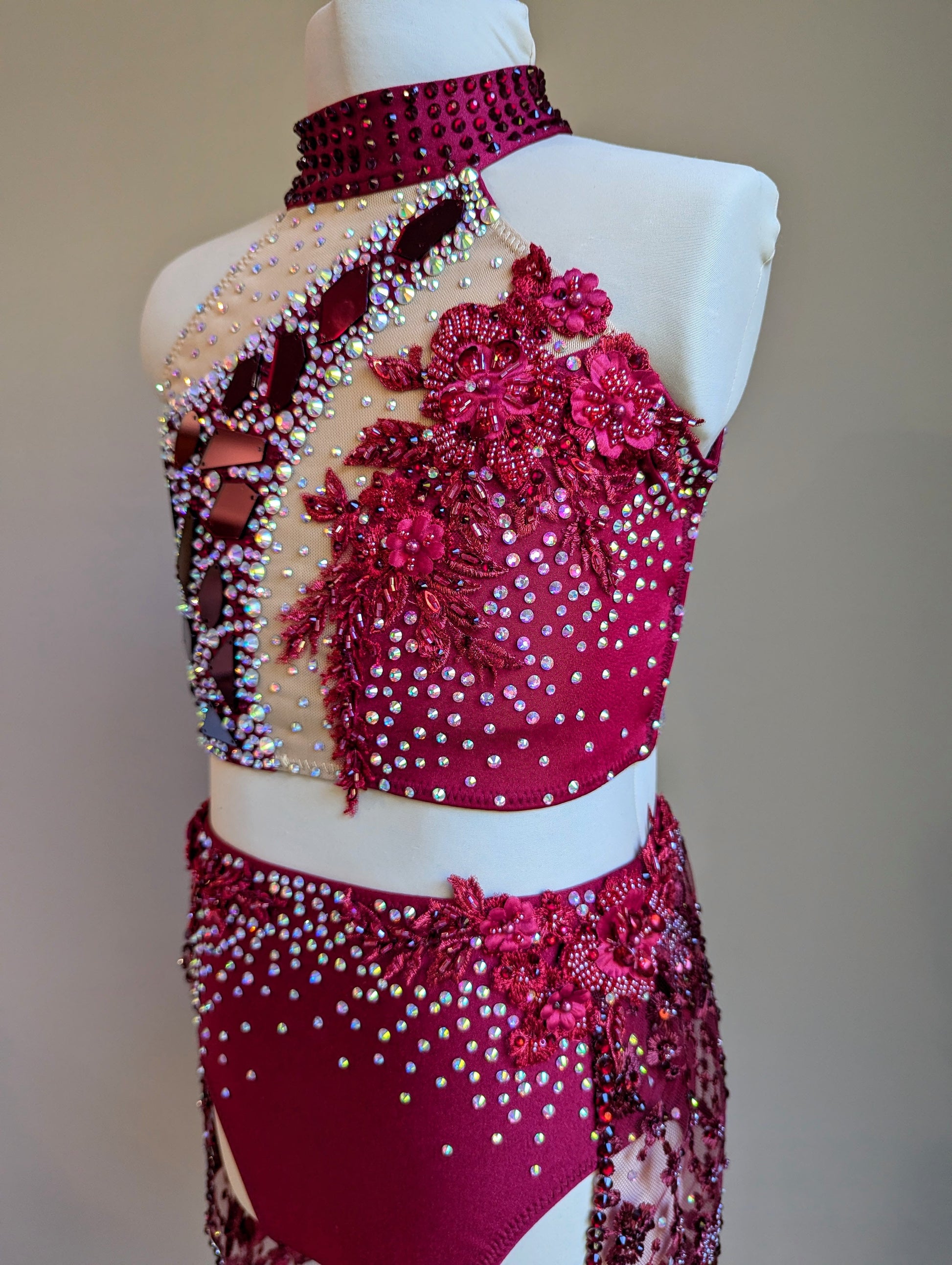 Burgundy Melody | 10 - 12yrs - Dazzle Me Dancewear